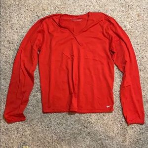 Red Nike long sleeve